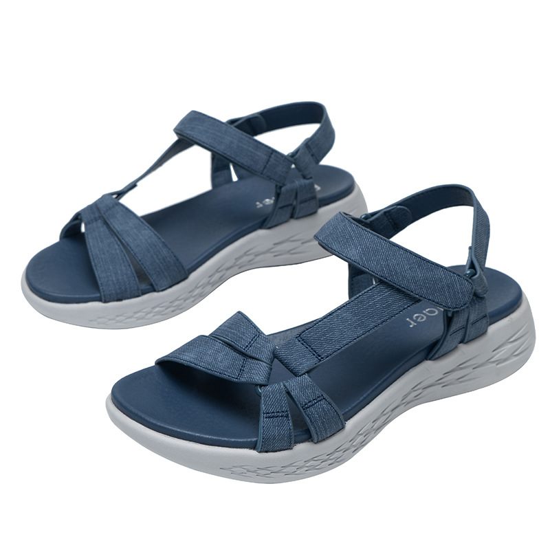 Sandalen Dames 2024 Nieuwe Mode Platte Sportsandalen Md Antislip Zachte Bodem