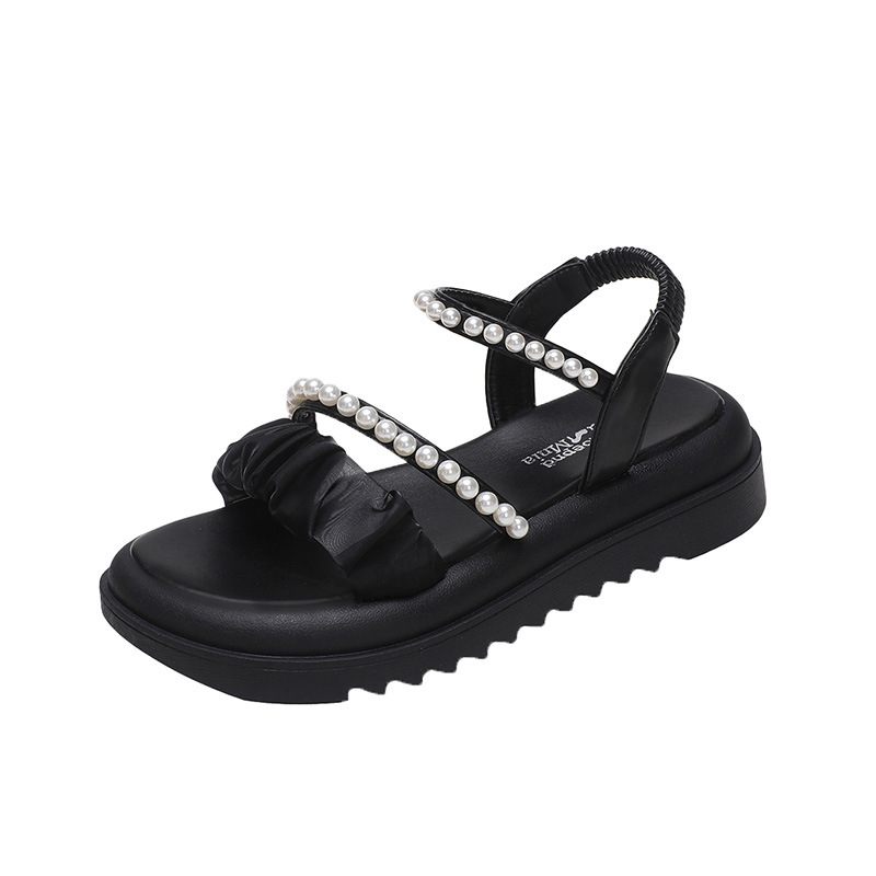 Sandalen Met Dikke Zolen Dames Zomer Nieuw Platform Bodem Parelmode Elegante Populaire Damesschoenen